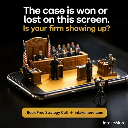 Case won or lost on this screen ad for IntakeMore